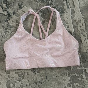 Light pink cheetah strappy bra